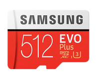 SAMSUNG EVO+ microSD 512GB 100MB/s + SD MB-MC512GA/EU - 485618 - zdjęcie 1